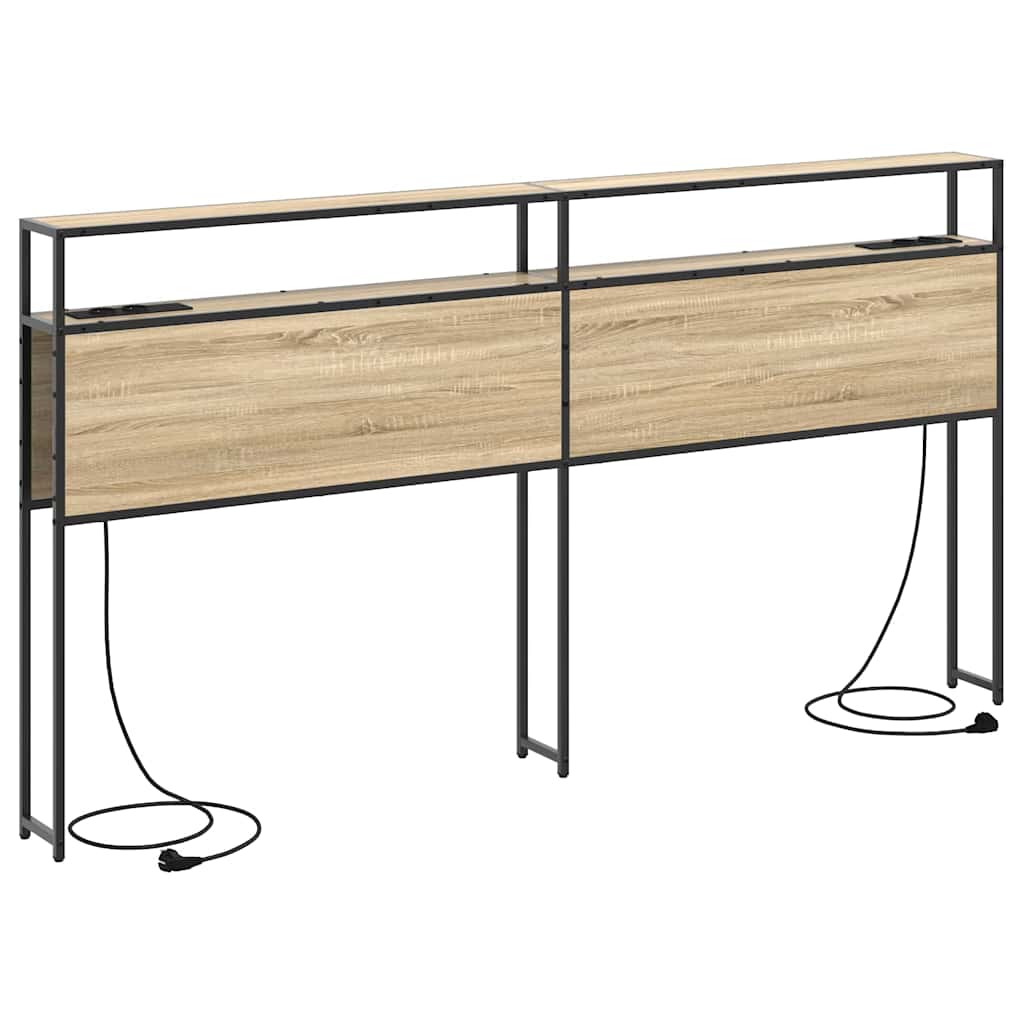 Opberghoofdbord met opslag Sonoma eiken Bewerkt hout is nu te koop bij PeponiXL, paradijselijk wonen!