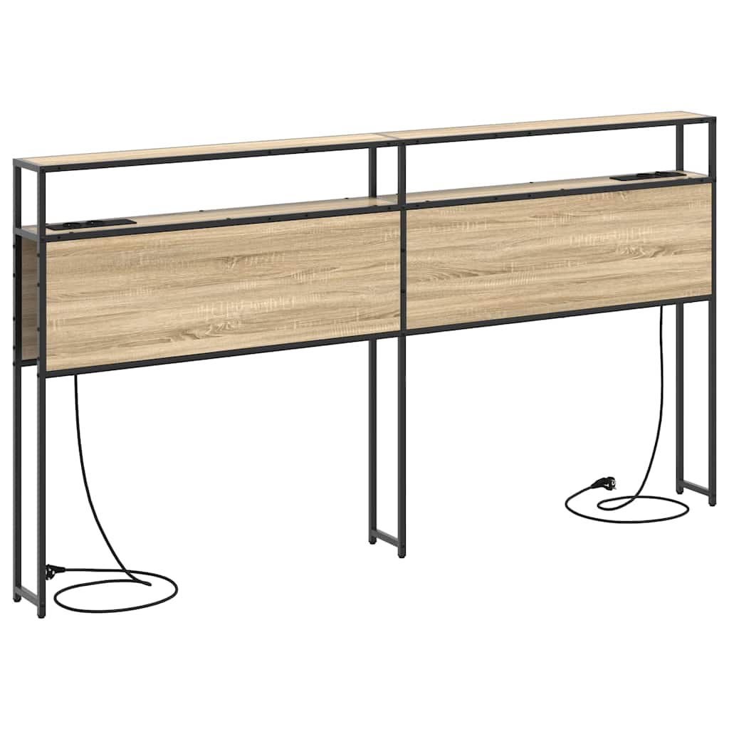 Opberghoofdbord met opslag Sonoma eiken Bewerkt hout is nu te koop bij PeponiXL, paradijselijk wonen!