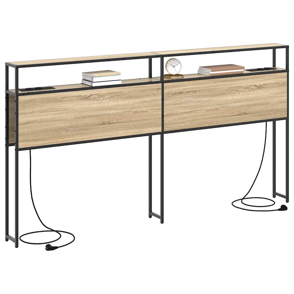 Opberghoofdbord met opslag Sonoma eiken Bewerkt hout is nu te koop bij PeponiXL, paradijselijk wonen!