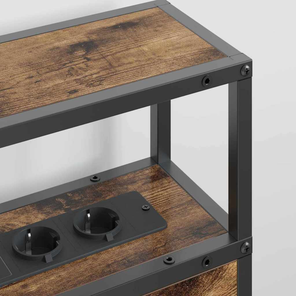 Opberghoofdbord met opslag Gerookt eiken Bewerkt hout is nu te koop bij PeponiXL, paradijselijk wonen!