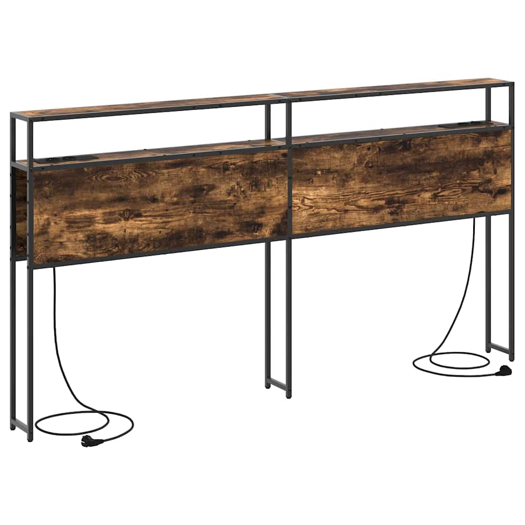 Opberghoofdbord met opslag Gerookt eiken Bewerkt hout is nu te koop bij PeponiXL, paradijselijk wonen!