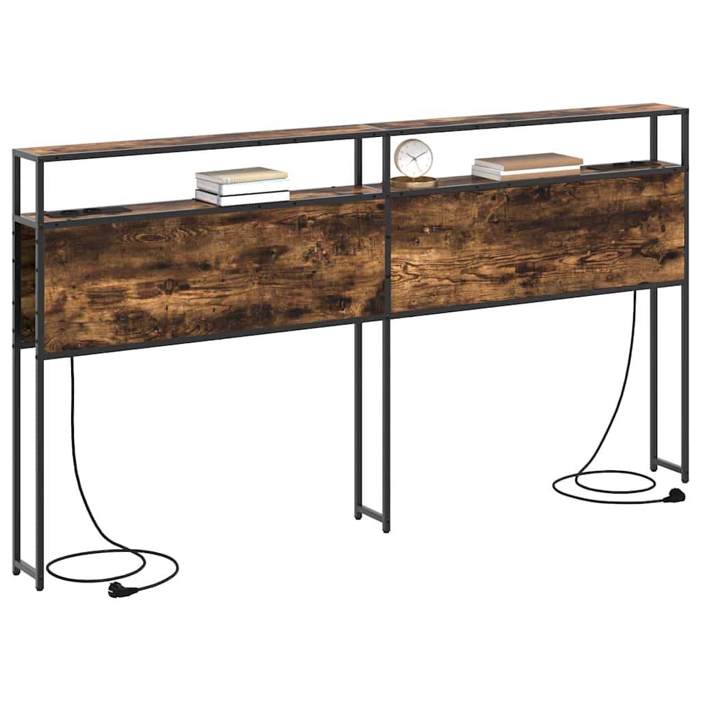 Opberghoofdbord met opslag Gerookt eiken Bewerkt hout is nu te koop bij PeponiXL, paradijselijk wonen!