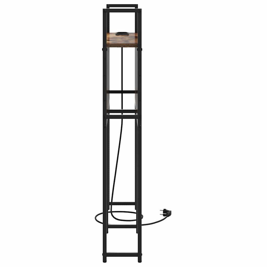 Opberghoofdbord met Oplaadstation Gerookt eiken Bewerkt hout is nu te koop bij PeponiXL, paradijselijk wonen!