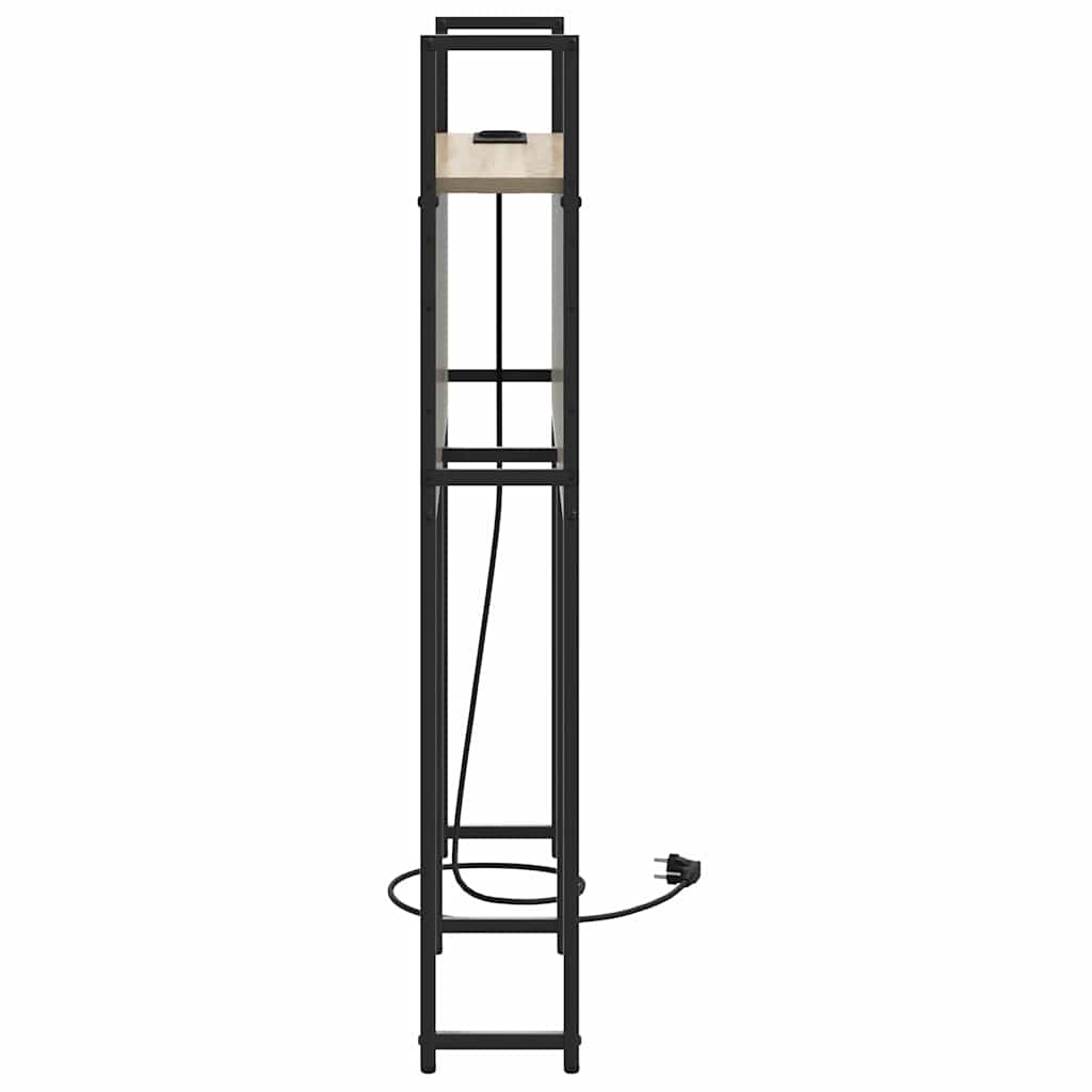 Opberghoofdbord met Oplaadstation Sonoma eiken Bewerkt hout is nu te koop bij PeponiXL, paradijselijk wonen!
