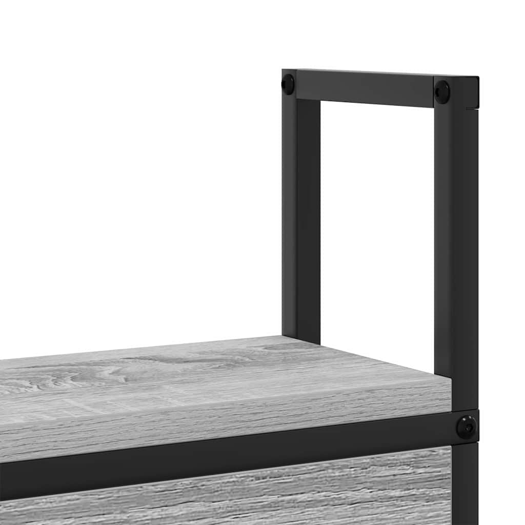 Opberghoofdbord met Oplaadstation Grijs sonoma Bewerkt hout is nu te koop bij PeponiXL, paradijselijk wonen!