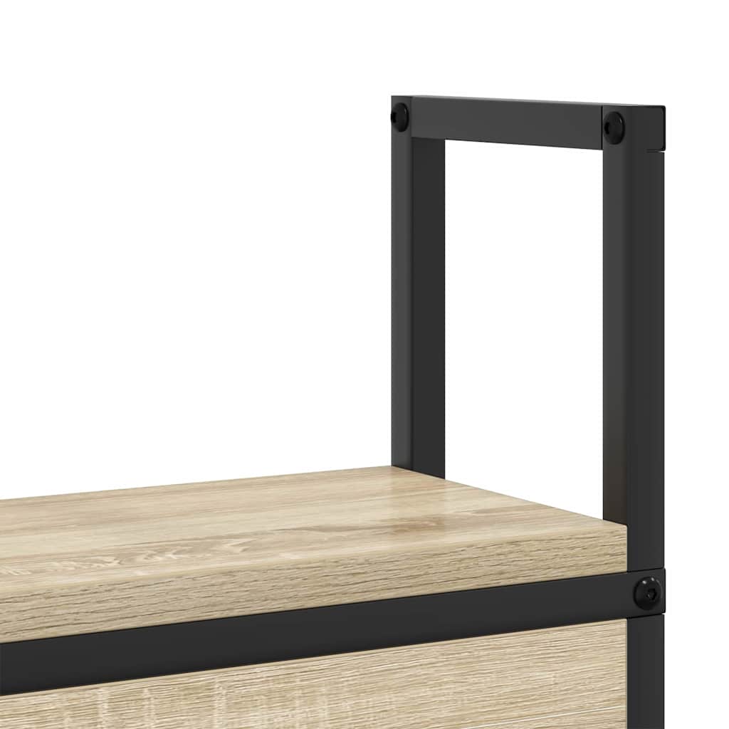 Opberghoofdbord met Oplaadstation Sonoma eiken Bewerkt hout is nu te koop bij PeponiXL, paradijselijk wonen!