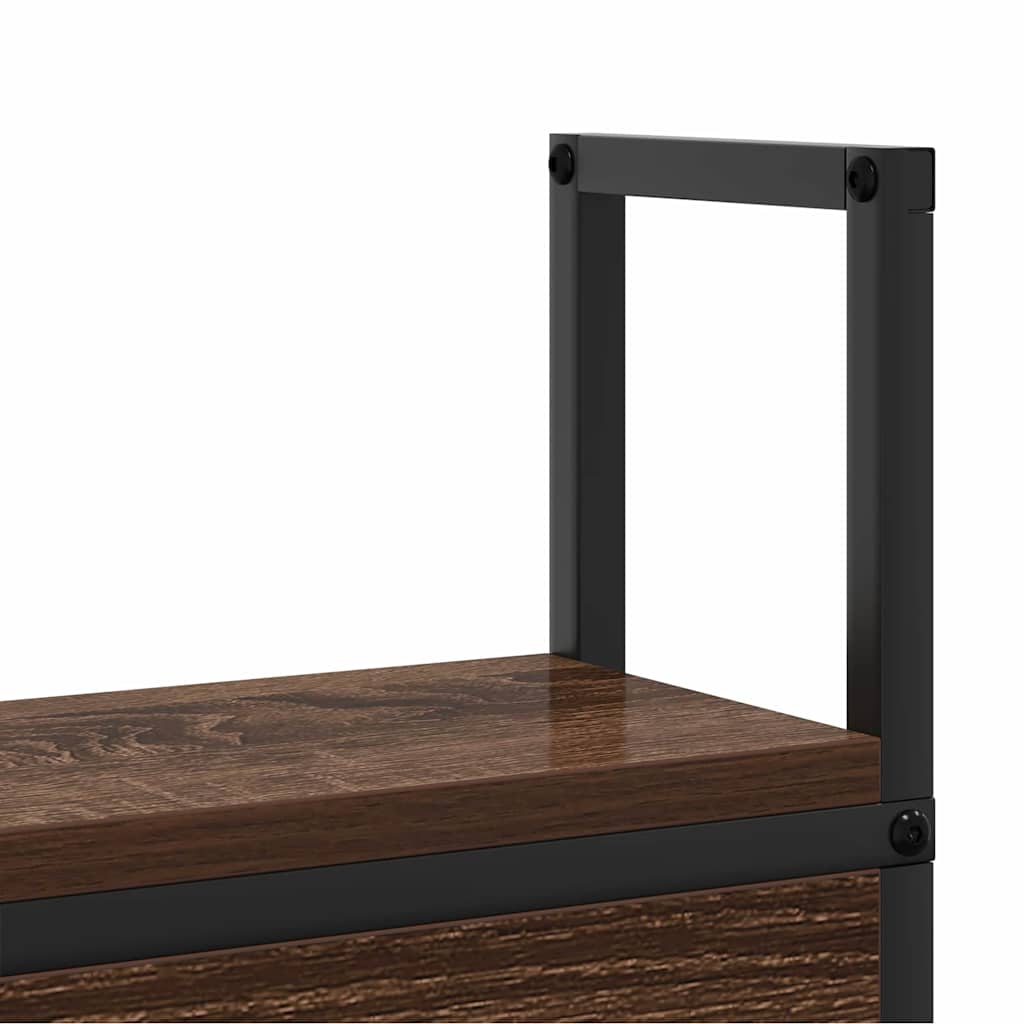 Opberghoofdbord met Oplaadstation bruin eikenkleur Bewerkt hout is nu te koop bij PeponiXL, paradijselijk wonen!