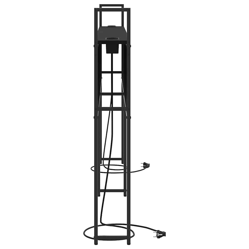 Opberghoofdbord met Oplaadstation Zwart eiken Bewerkt hout is nu te koop bij PeponiXL, paradijselijk wonen!