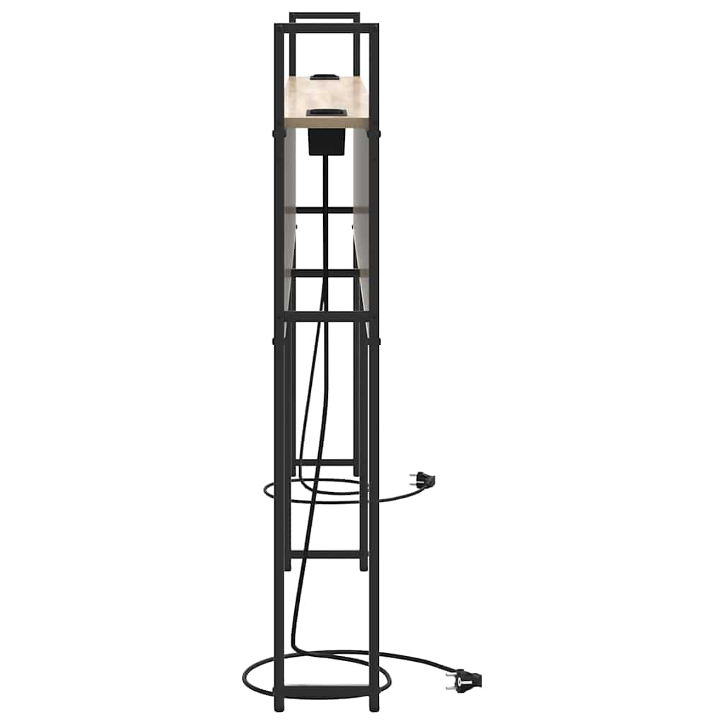 Opberghoofdbord met Oplaadstation Sonoma eiken Bewerkt hout is nu te koop bij PeponiXL, paradijselijk wonen!