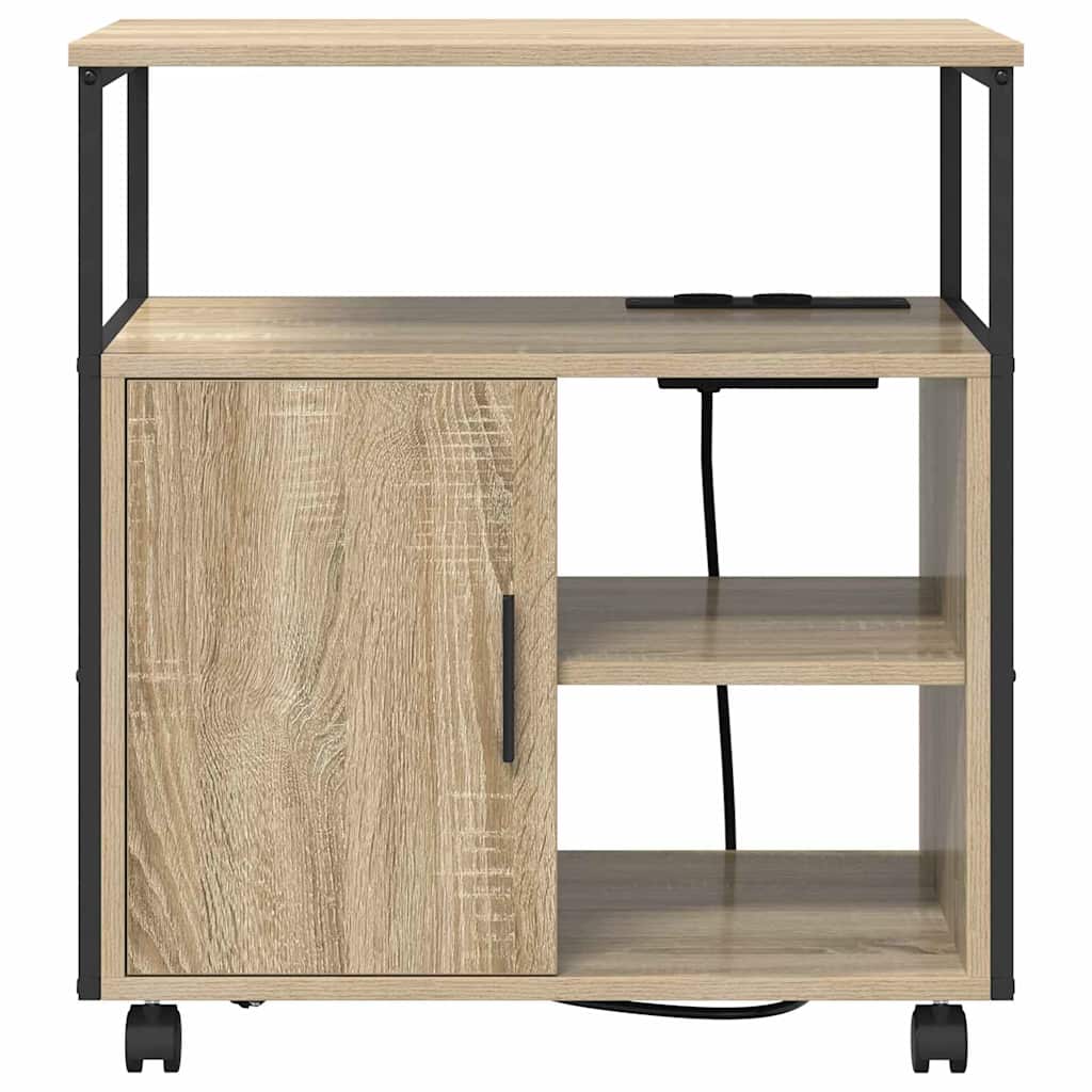 Kast met Oplaadstation met wiel Sonoma Eiken 61 x 46 x 67 cm is nu te koop bij PeponiXL, paradijselijk wonen!