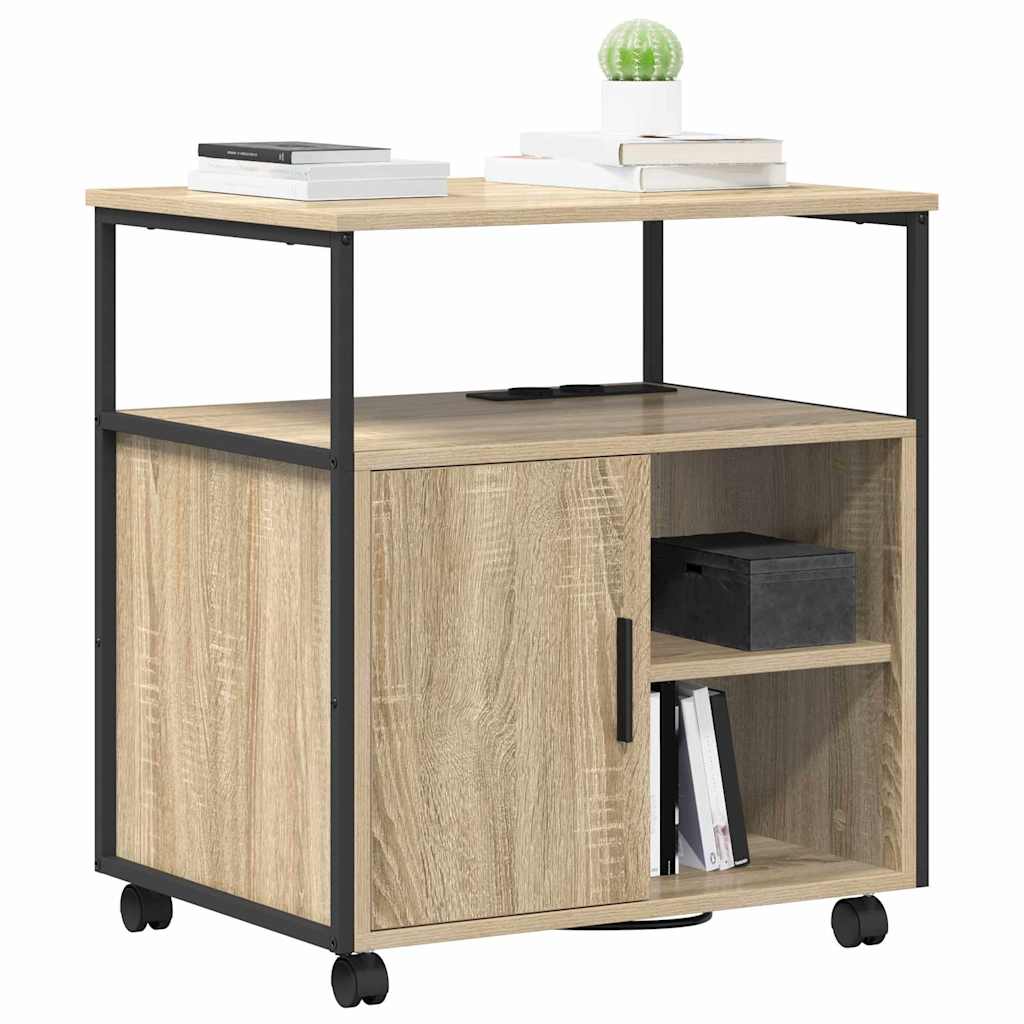 Kast met Oplaadstation met wiel Sonoma Eiken 61 x 46 x 67 cm is nu te koop bij PeponiXL, paradijselijk wonen!