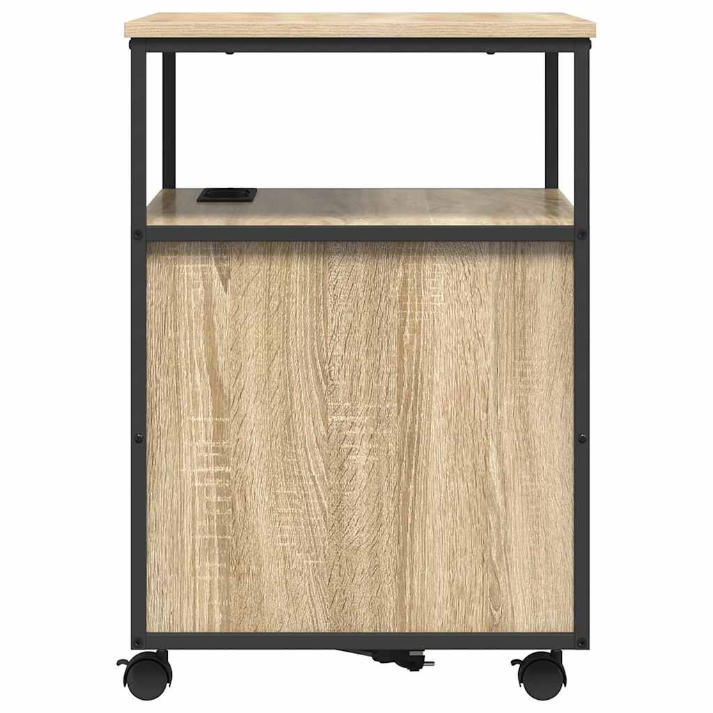 Kast met Oplaadstation met wiel Sonoma Eiken 61 x 46 x 67 cm is nu te koop bij PeponiXL, paradijselijk wonen!