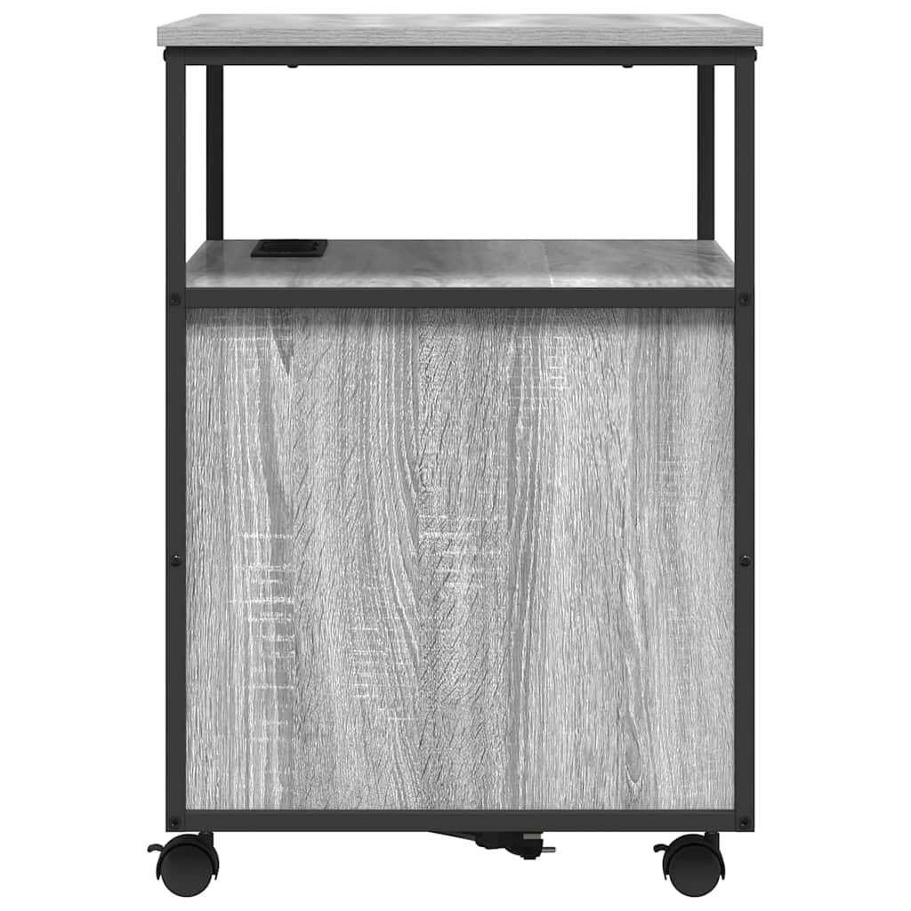 Kast met Oplaadstation met wiel Grijs Sonoma 61 x 46 x 67 cm is nu te koop bij PeponiXL, paradijselijk wonen!