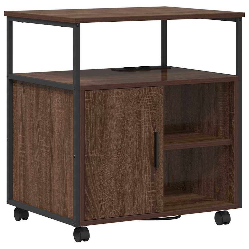 Kast met Oplaadstation Bruin Eiken 61 x 46 x 67 cm Bewerkt hout is nu te koop bij PeponiXL, paradijselijk wonen!