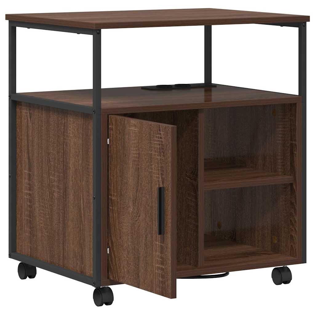 Kast met Oplaadstation Bruin Eiken 61 x 46 x 67 cm Bewerkt hout is nu te koop bij PeponiXL, paradijselijk wonen!