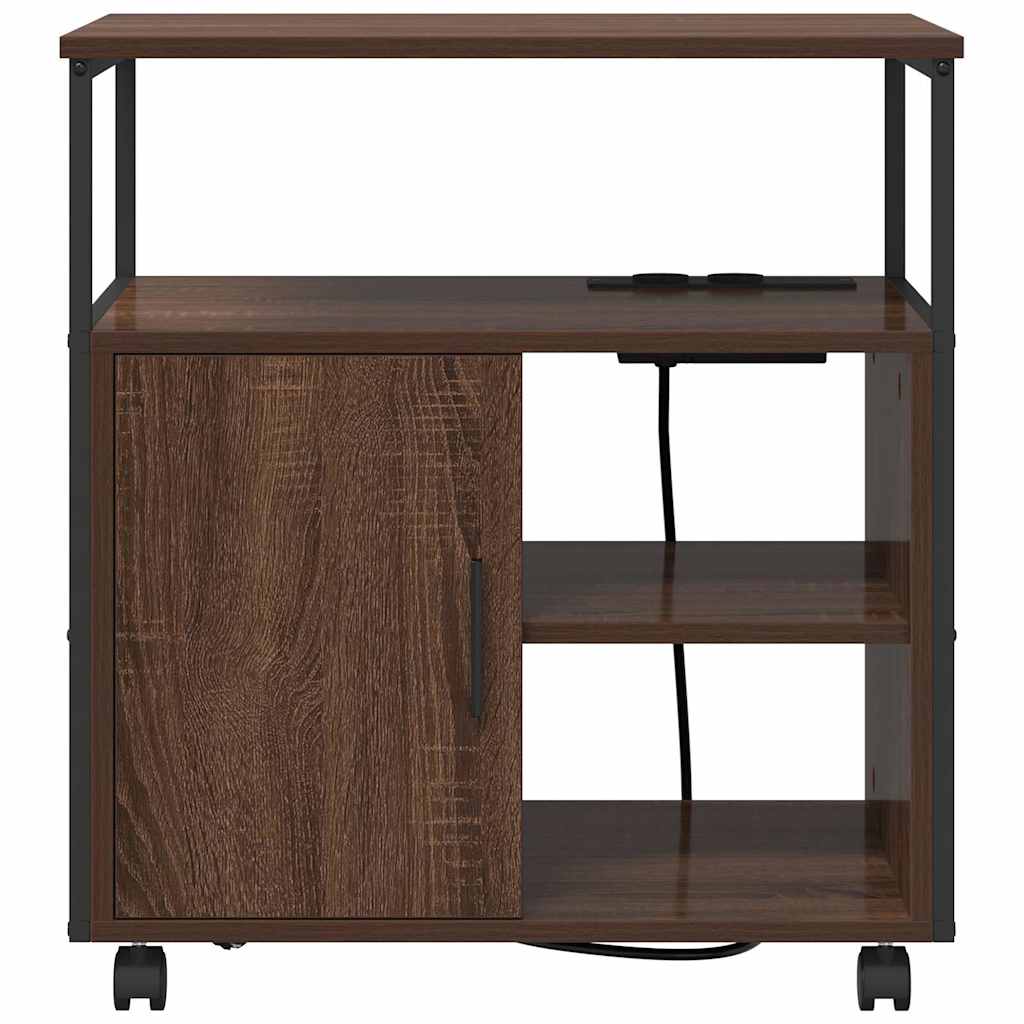 Kast met Oplaadstation Bruin Eiken 61 x 46 x 67 cm Bewerkt hout is nu te koop bij PeponiXL, paradijselijk wonen!