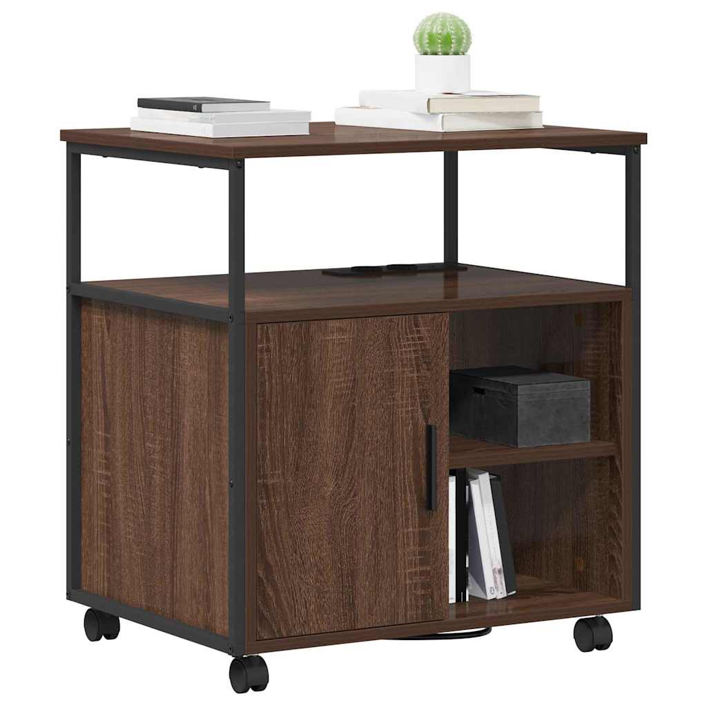 Kast met Oplaadstation Bruin Eiken 61 x 46 x 67 cm Bewerkt hout is nu te koop bij PeponiXL, paradijselijk wonen!