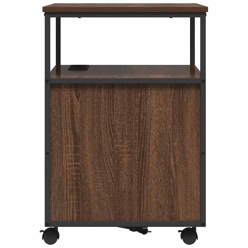 Kast met Oplaadstation Bruin Eiken 61 x 46 x 67 cm Bewerkt hout is nu te koop bij PeponiXL, paradijselijk wonen!