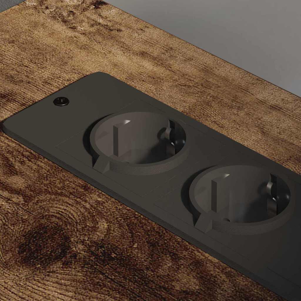 Kast met Oplaadstation met wiel Gerookt eiken 76 x 41 x 72 cm is nu te koop bij PeponiXL, paradijselijk wonen!