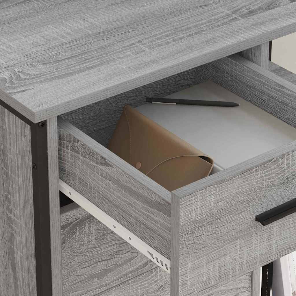 Kast met Oplaadstation met wiel Grijs Sonoma 76 x 41 x 72 cm is nu te koop bij PeponiXL, paradijselijk wonen!