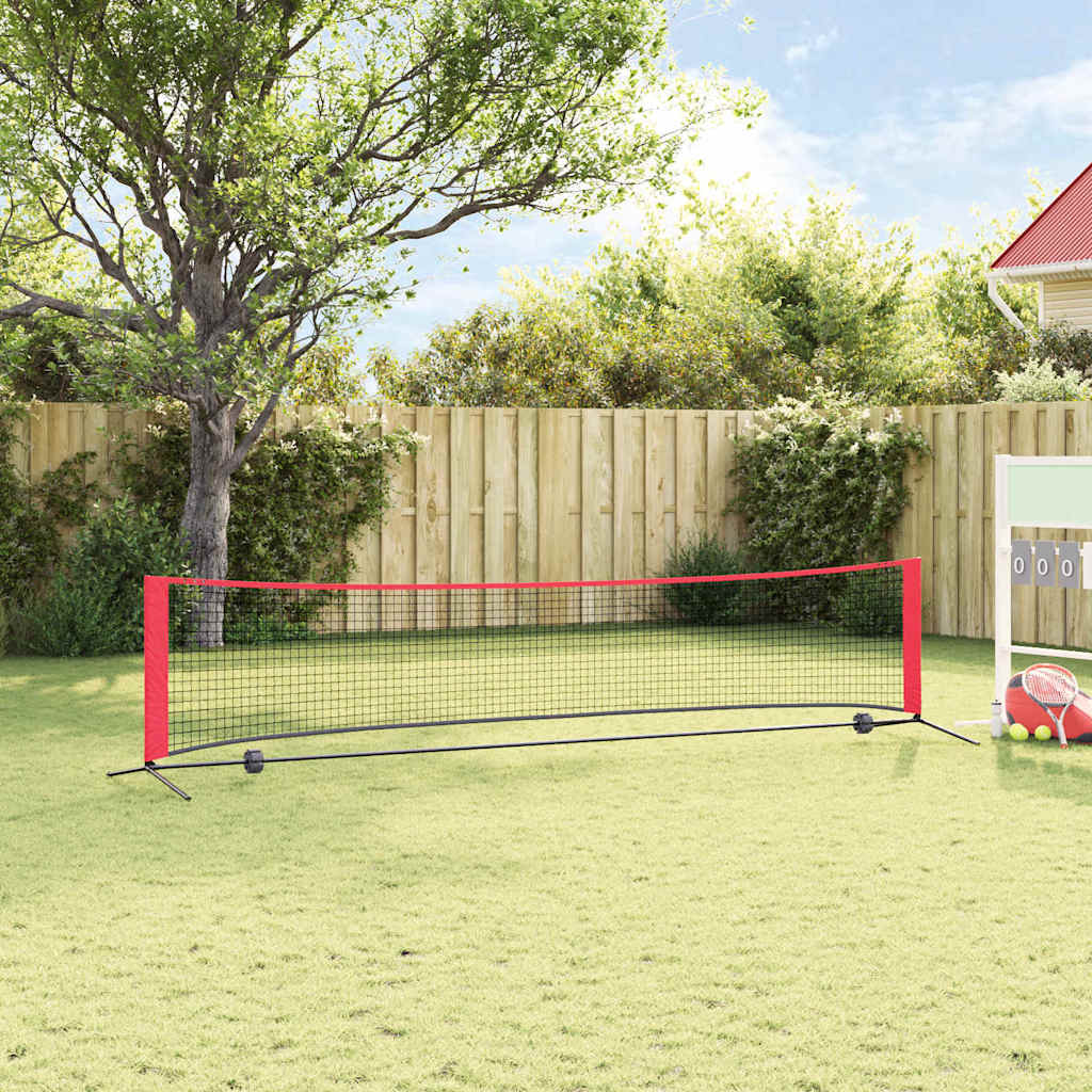 Tennisnet Zwart en Rood 396 x 92 x 87 cm Polyester is nu te koop bij PeponiXL, paradijselijk wonen!