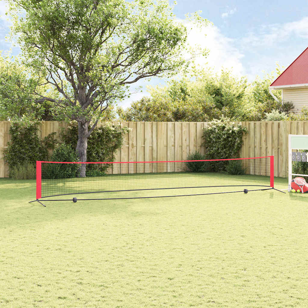 Tennisnet Zwart en Rood 595 x 90,5 x 87 cm Polyester is nu te koop bij PeponiXL, paradijselijk wonen!