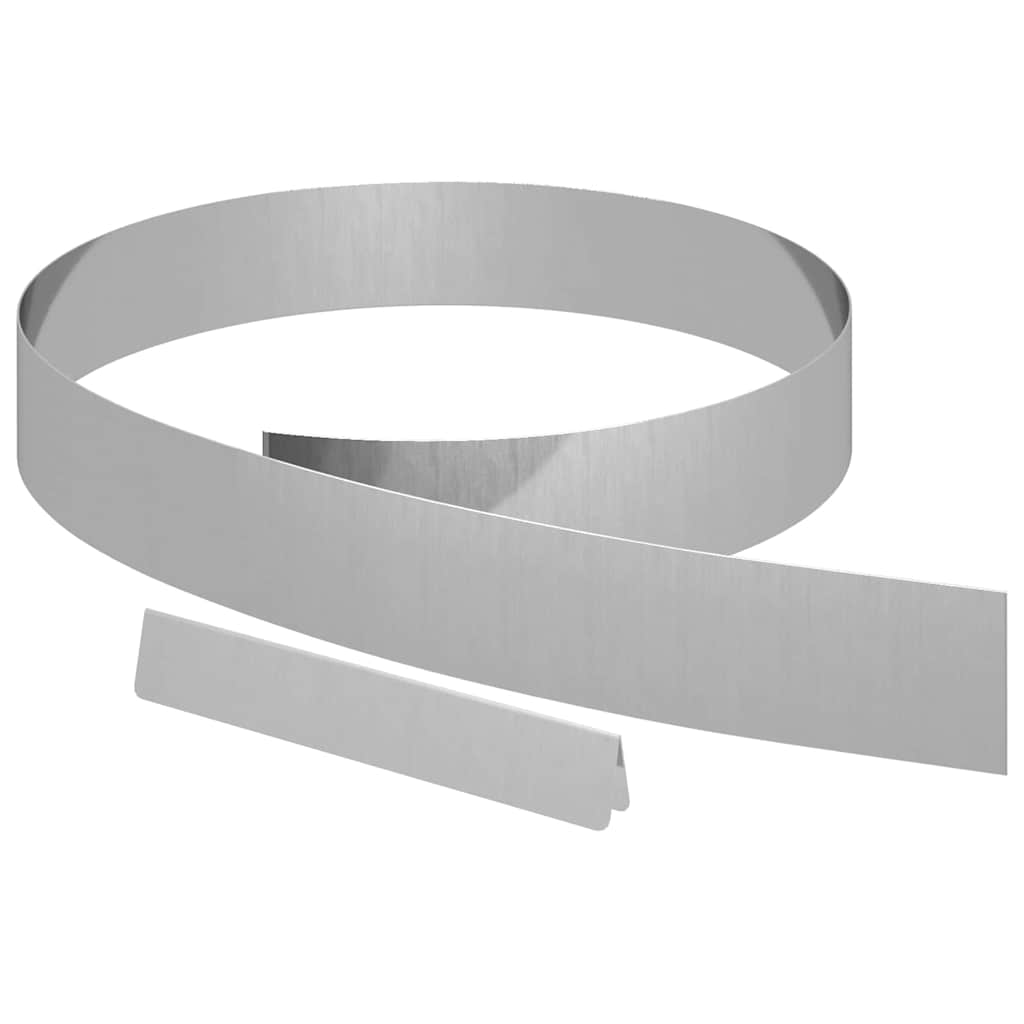 Tuinrand Zilver 450 x 0,05 x 10 cm Gegalvaniseerd staal is nu te koop bij PeponiXL, paradijselijk wonen!