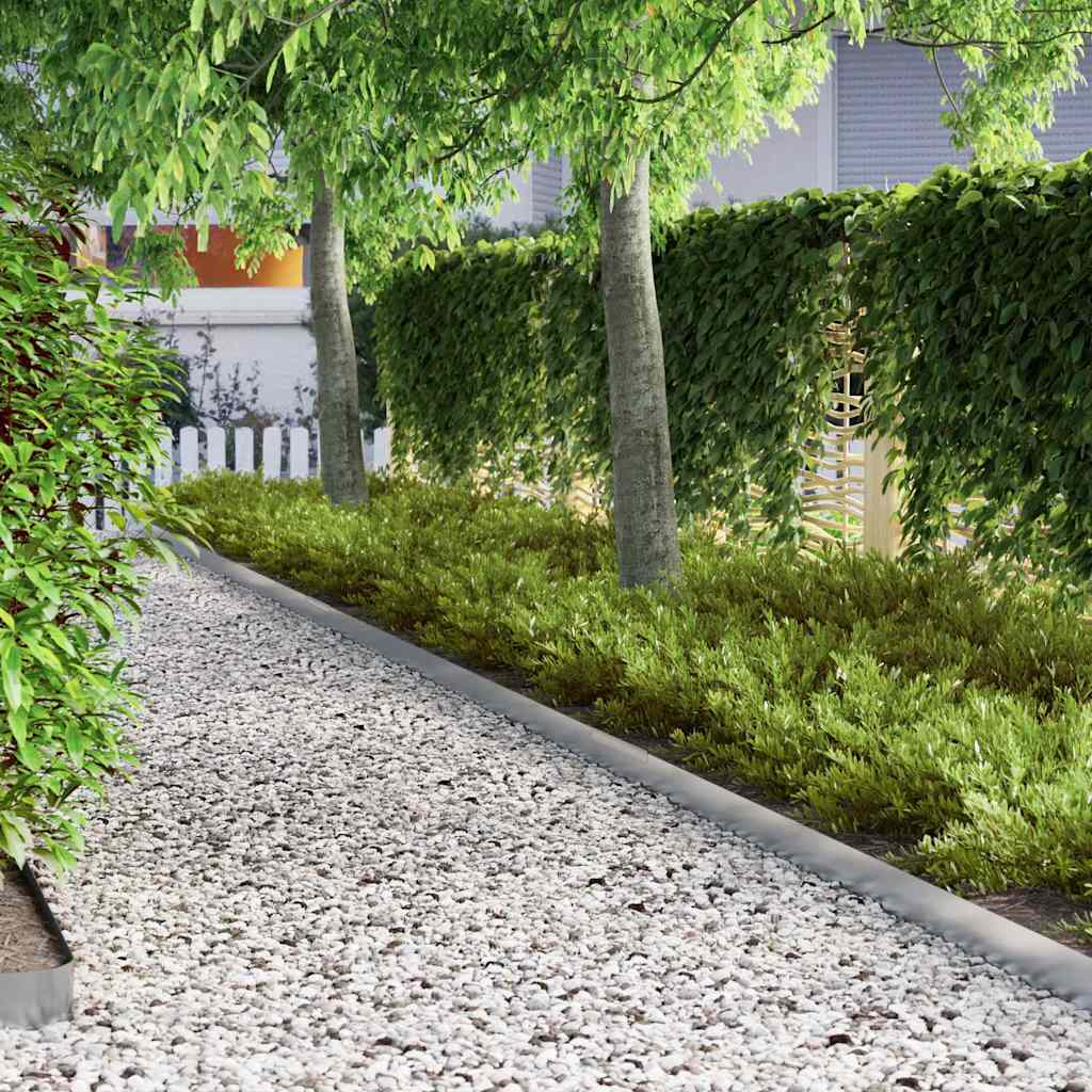 Tuinrand 4 pcs Zilver 450 x 0.05 x 15 cm Gegalvaniseerd staal is nu te koop bij PeponiXL, paradijselijk wonen!