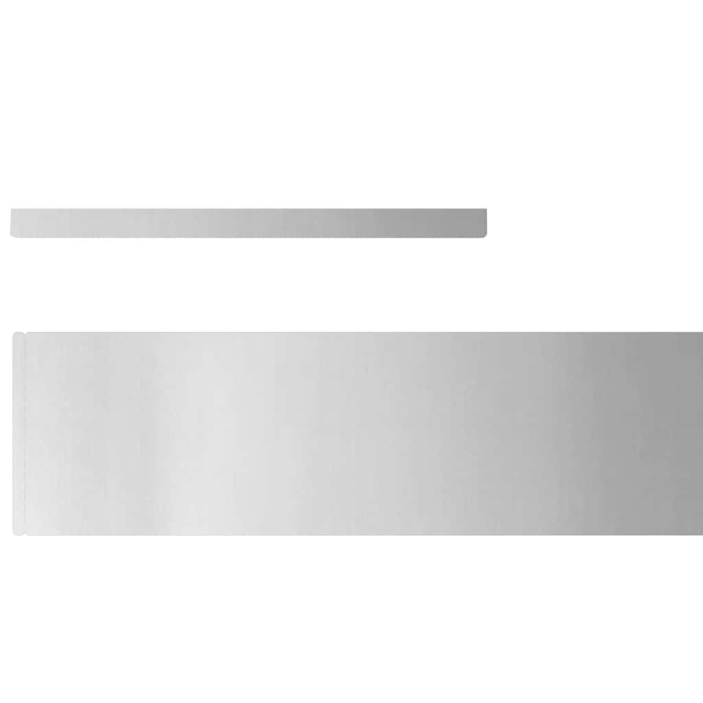 Tuinrand 4 pcs Zilver 450 x 0.05 x 15 cm Gegalvaniseerd staal is nu te koop bij PeponiXL, paradijselijk wonen!