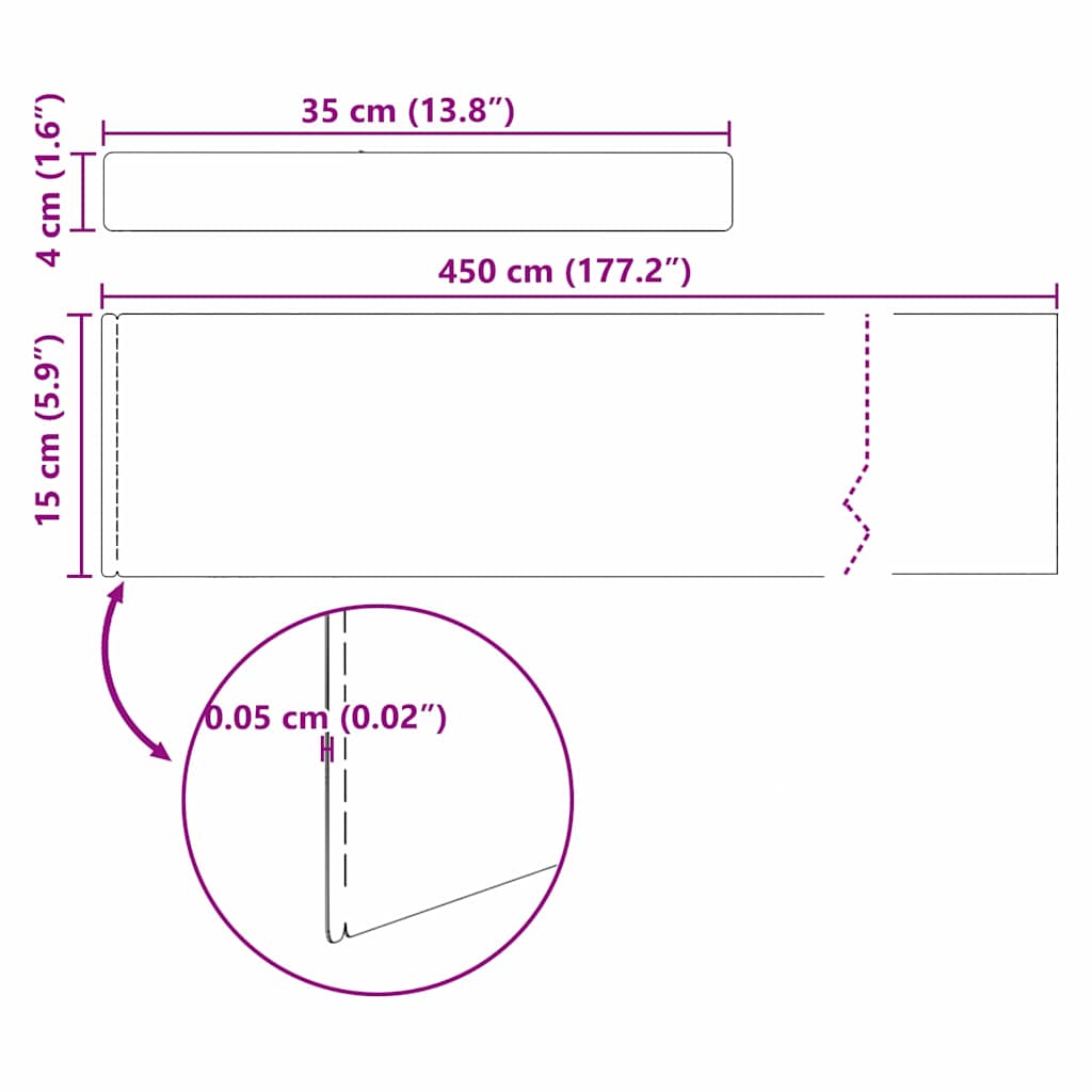 Tuinrand 4 pcs Zilver 450 x 0.05 x 15 cm Gegalvaniseerd staal is nu te koop bij PeponiXL, paradijselijk wonen!