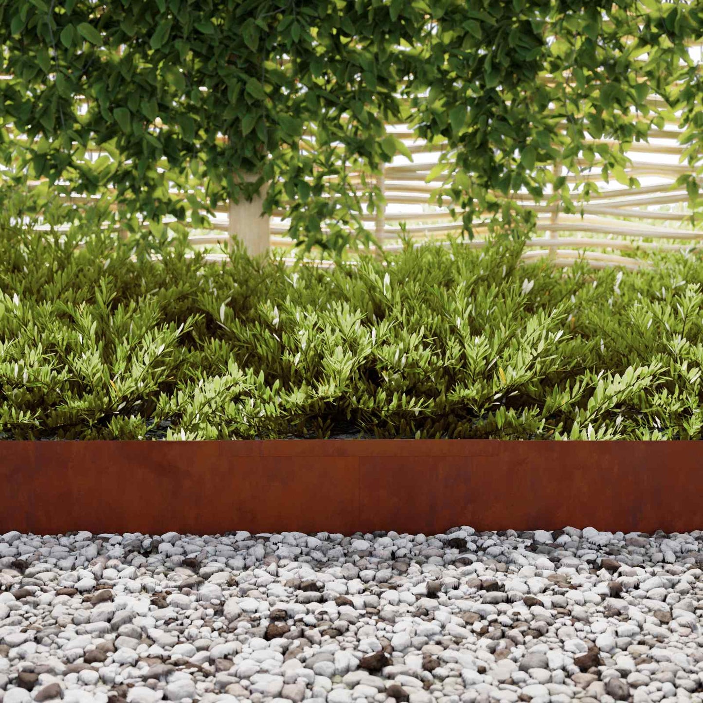Tuinrand Roestig 450 x 0.05 x 15 cm Cortenstaal