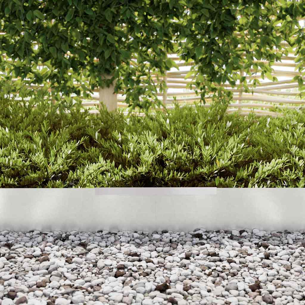 Tuinrand 4 pcs Zilver 450 x 0,05 x 20 cm Roestvrij staal is nu te koop bij PeponiXL, paradijselijk wonen!