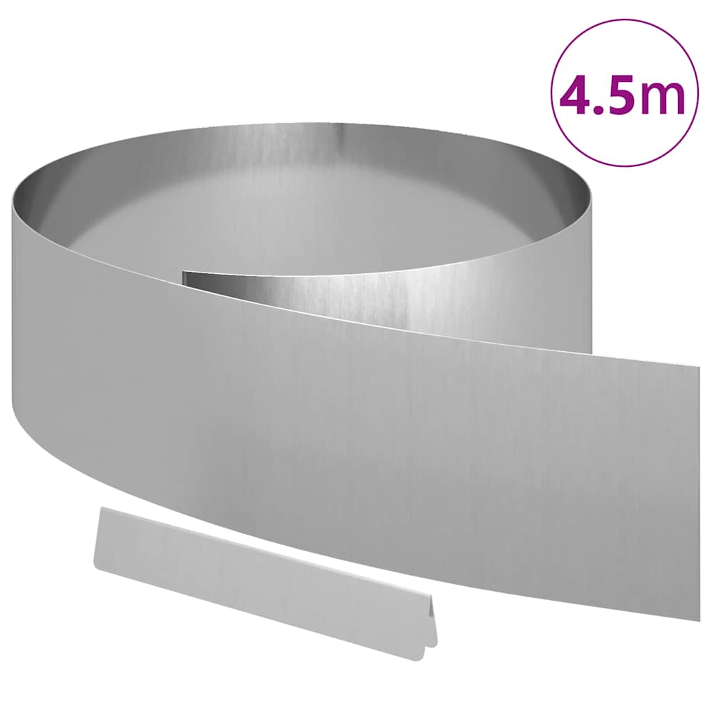 Tuinrand Zilver 450 x 0,05 x 20 cm Gegalvaniseerd staal is nu te koop bij PeponiXL, paradijselijk wonen!