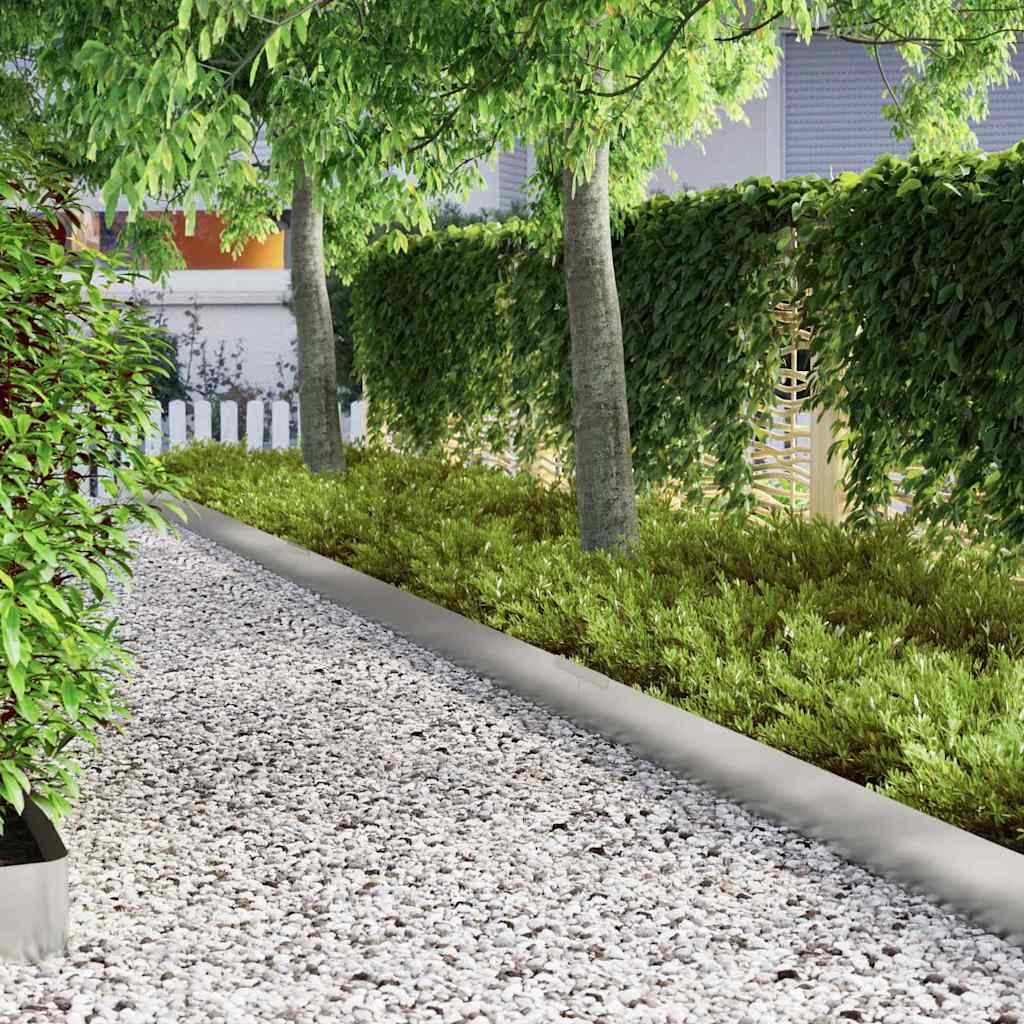 Tuinrand 4 pcs Zilver 450 x 0.05 x 15 cm Gegalvaniseerd staal is nu te koop bij PeponiXL, paradijselijk wonen!