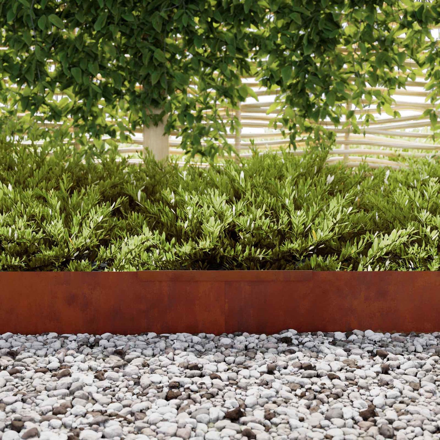 Tuinrand Roestig 450 x 0,05 x 20 cm Cortenstaal