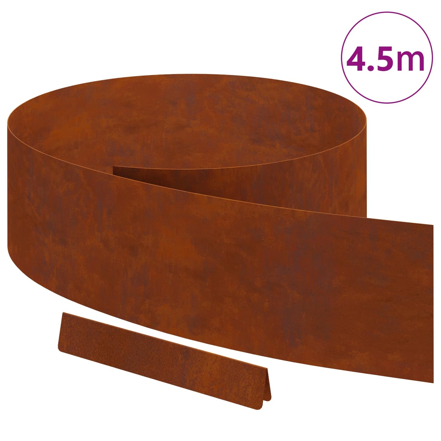 Tuinrand Roestig 450 x 0,05 x 20 cm Cortenstaal