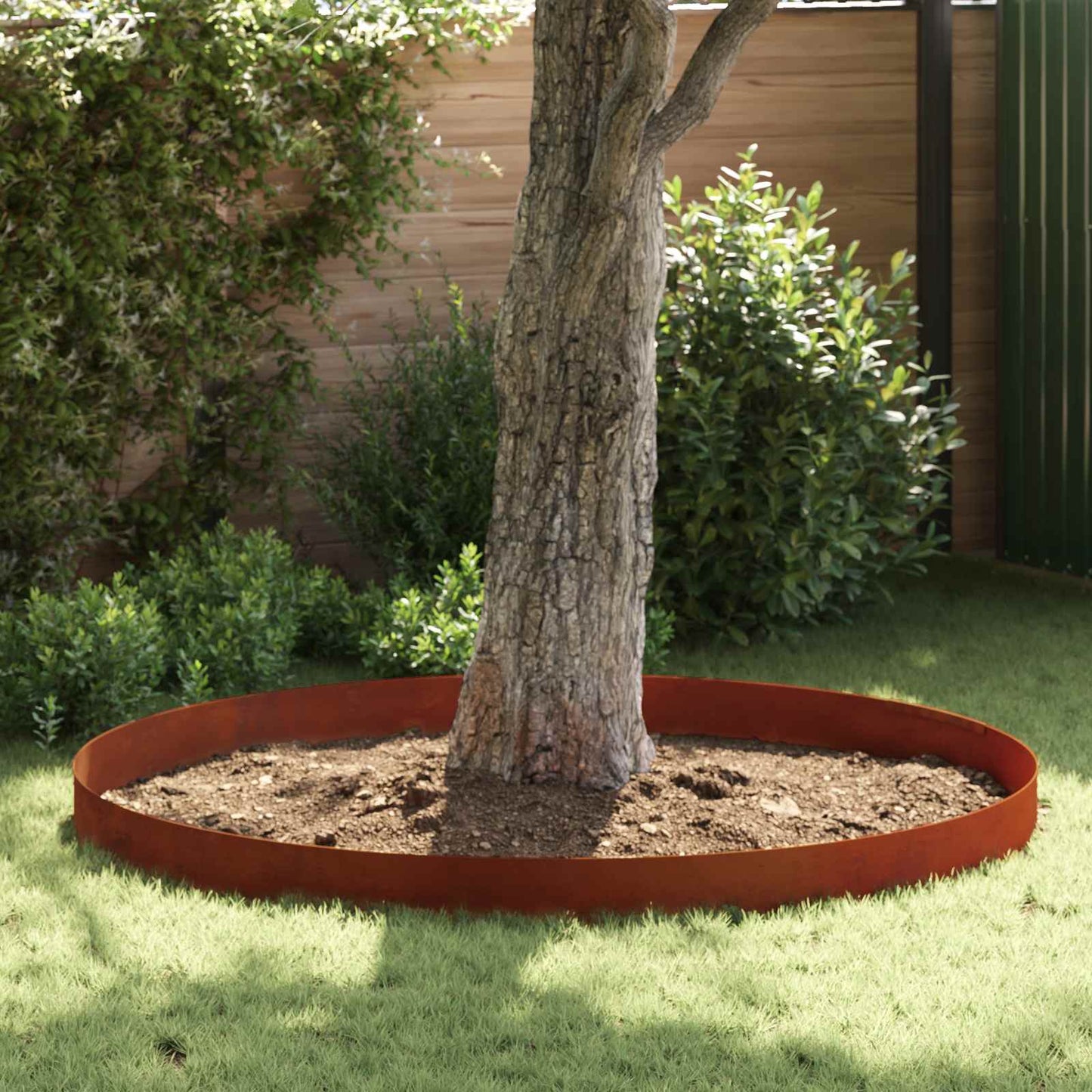 Tuinrand 4 pcs Roestig 450 x 0,05 x 20 cm Cortenstaal