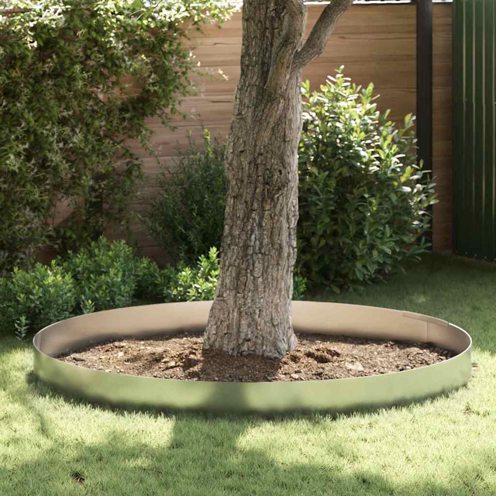 Tuinrand 4 pcs Zilver 450 x 0,05 x 25 cm Gegalvaniseerd staal