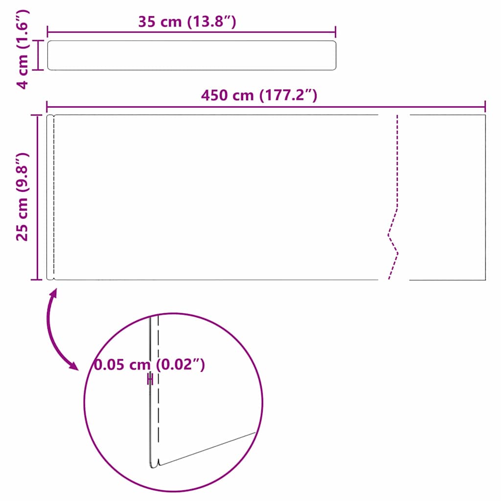 Tuinrand 4 pcs Zilver 450 x 0,05 x 25 cm Gegalvaniseerd staal
