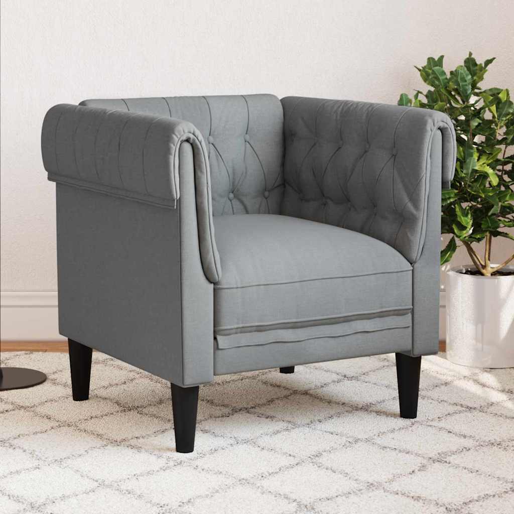 Bank Lichtgrijs 78,5 x 74,5 x 74,5 cm Polyester is nu te koop bij PeponiXL, paradijselijk wonen!
