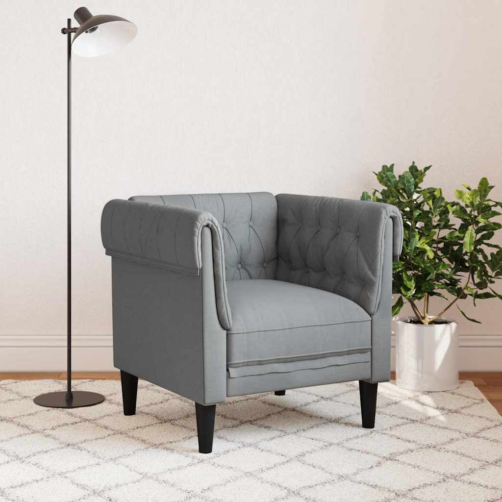 Bank Lichtgrijs 78,5 x 74,5 x 74,5 cm Polyester is nu te koop bij PeponiXL, paradijselijk wonen!