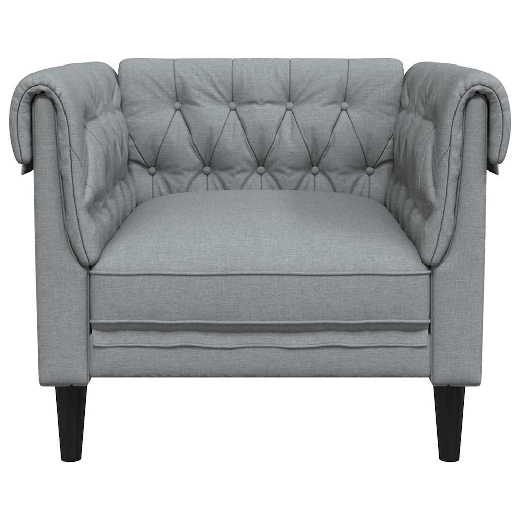 Bank Lichtgrijs 78,5 x 74,5 x 74,5 cm Polyester is nu te koop bij PeponiXL, paradijselijk wonen!