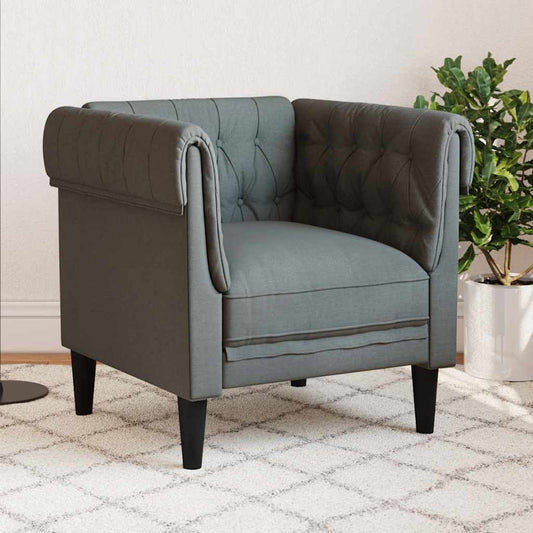 Bank Donkergrijs 78,5 x 74,5 x 74,5 cm Polyester is nu te koop bij PeponiXL, paradijselijk wonen!