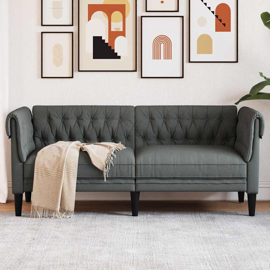 Bank Donkergrijs 182,5 x 74,5 x 74,5 cm Polyester is nu te koop bij PeponiXL, paradijselijk wonen!