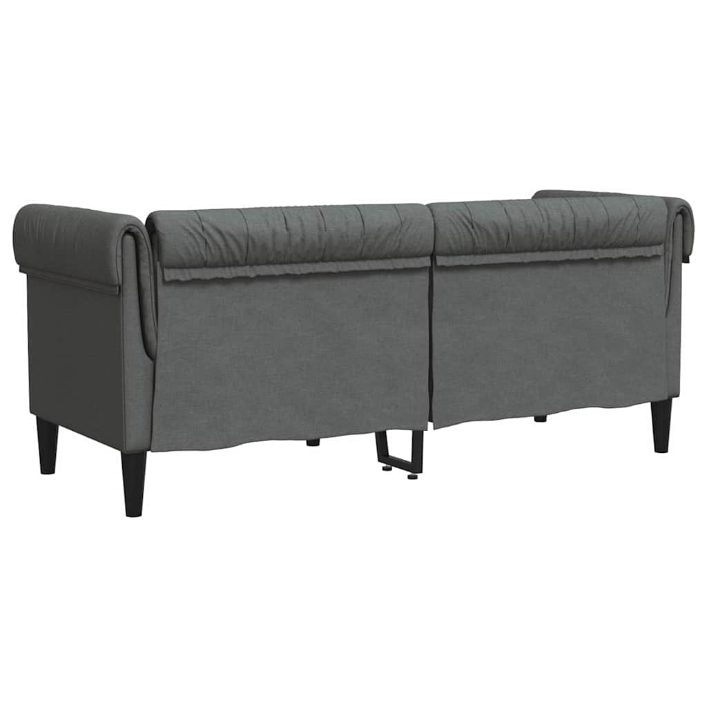 Bank Donkergrijs 182,5 x 74,5 x 74,5 cm Polyester is nu te koop bij PeponiXL, paradijselijk wonen!