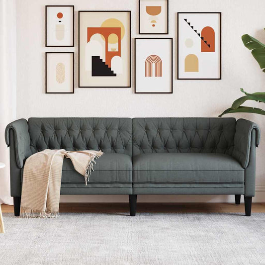 Bank Donkergrijs 201,5 x 74,5 x 74,5 cm Polyester is nu te koop bij PeponiXL, paradijselijk wonen!