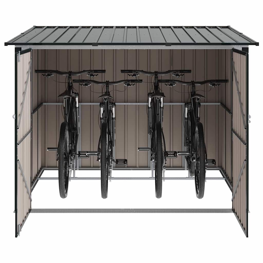 Fietsschuurtje 3 pcs Antraciet 215 x 206 x 157 cm Metaal is nu te koop bij PeponiXL, paradijselijk wonen!