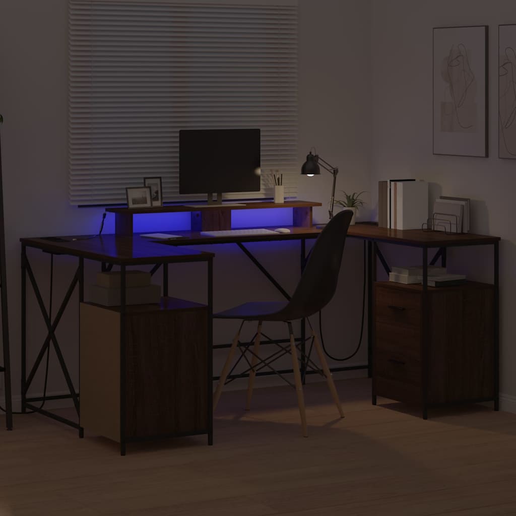 Bureau met lade Bruin Eiken 182 x 101 x 87,5 cm Bewerkt hout is nu te koop bij PeponiXL, paradijselijk wonen!