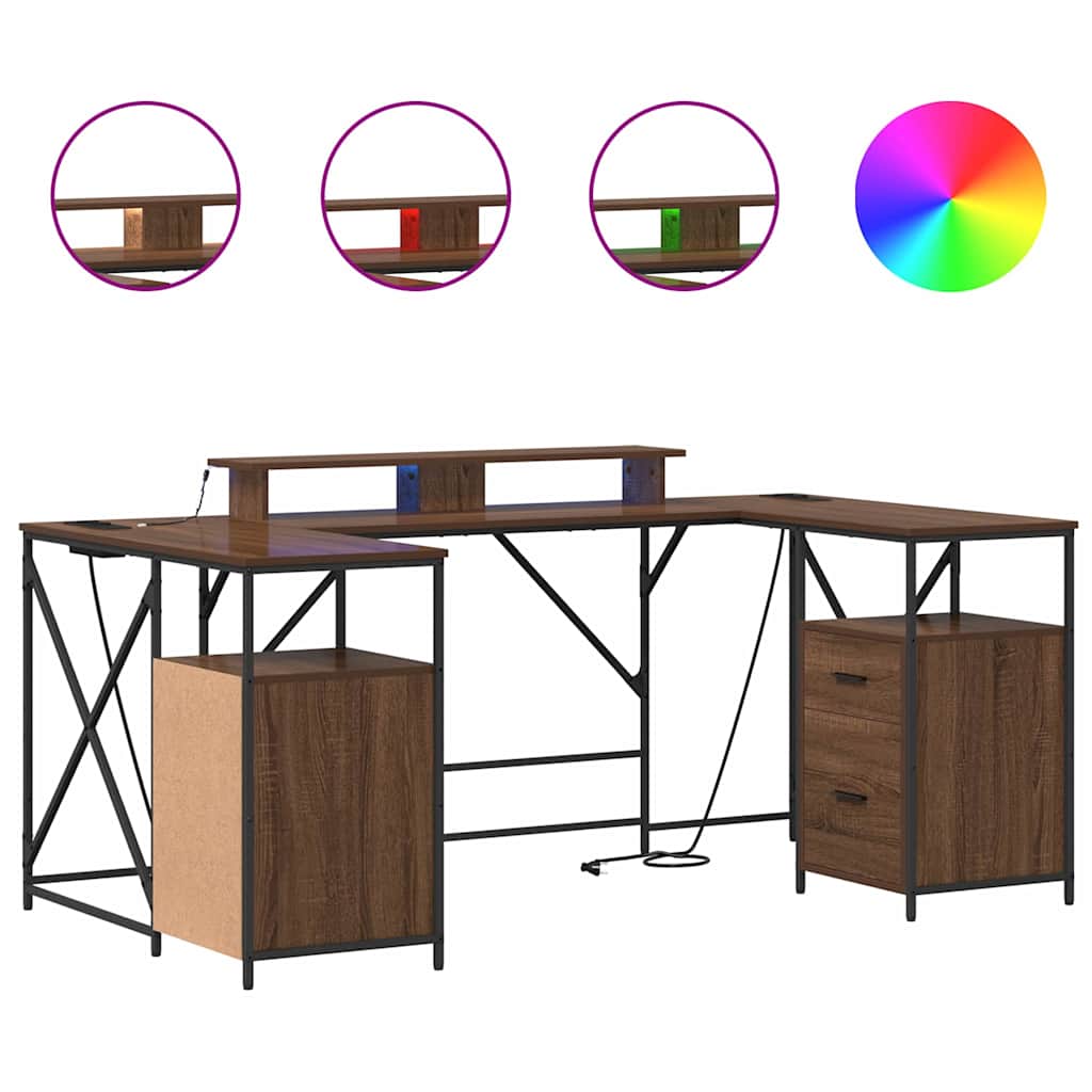Bureau met lade Bruin Eiken 182 x 101 x 87,5 cm Bewerkt hout is nu te koop bij PeponiXL, paradijselijk wonen!