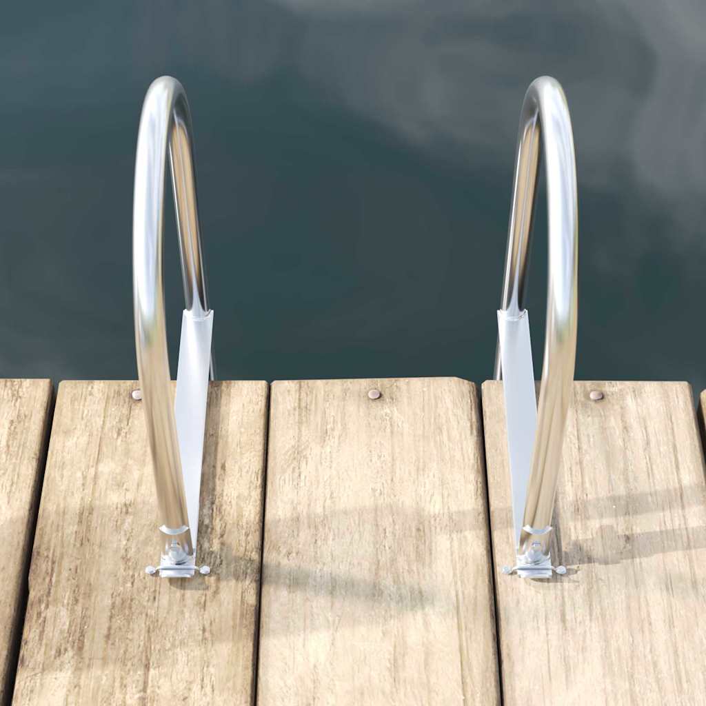 3-Traps Steigerladder Zilver 45 x 11,5 x 134 cm Aluminium is nu te koop bij PeponiXL, paradijselijk wonen!